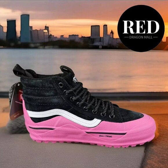 VANS SK8 Hi Dip MTE-2 Hiking Boots Shoes Pink Black Suede - Women's Size 8 - Picture 12 of 16